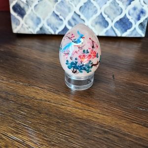 Painted marble egg shaped trinket